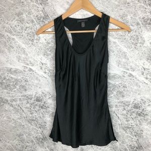 Kenneth Cole Black Silk Racerback Shell